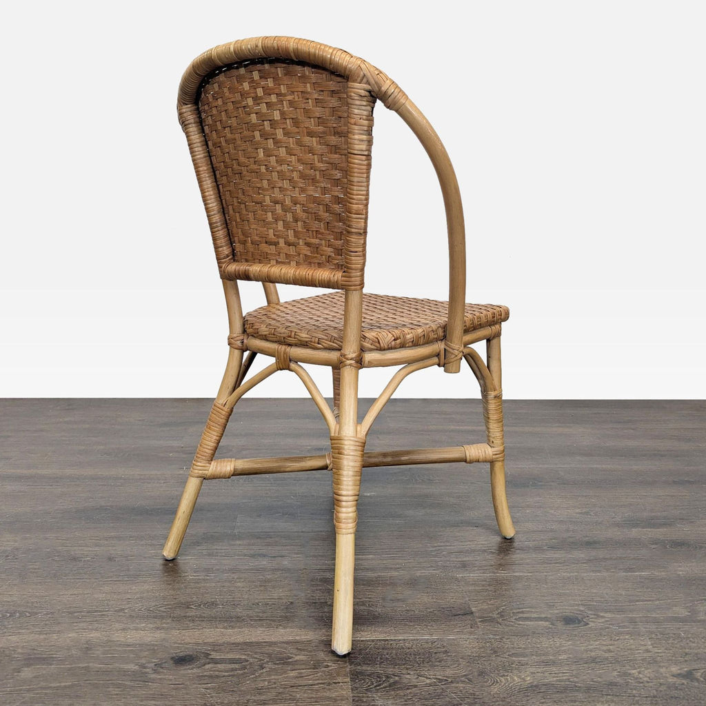Pair of Pottery Barn Parisian Woven Dining Chairs