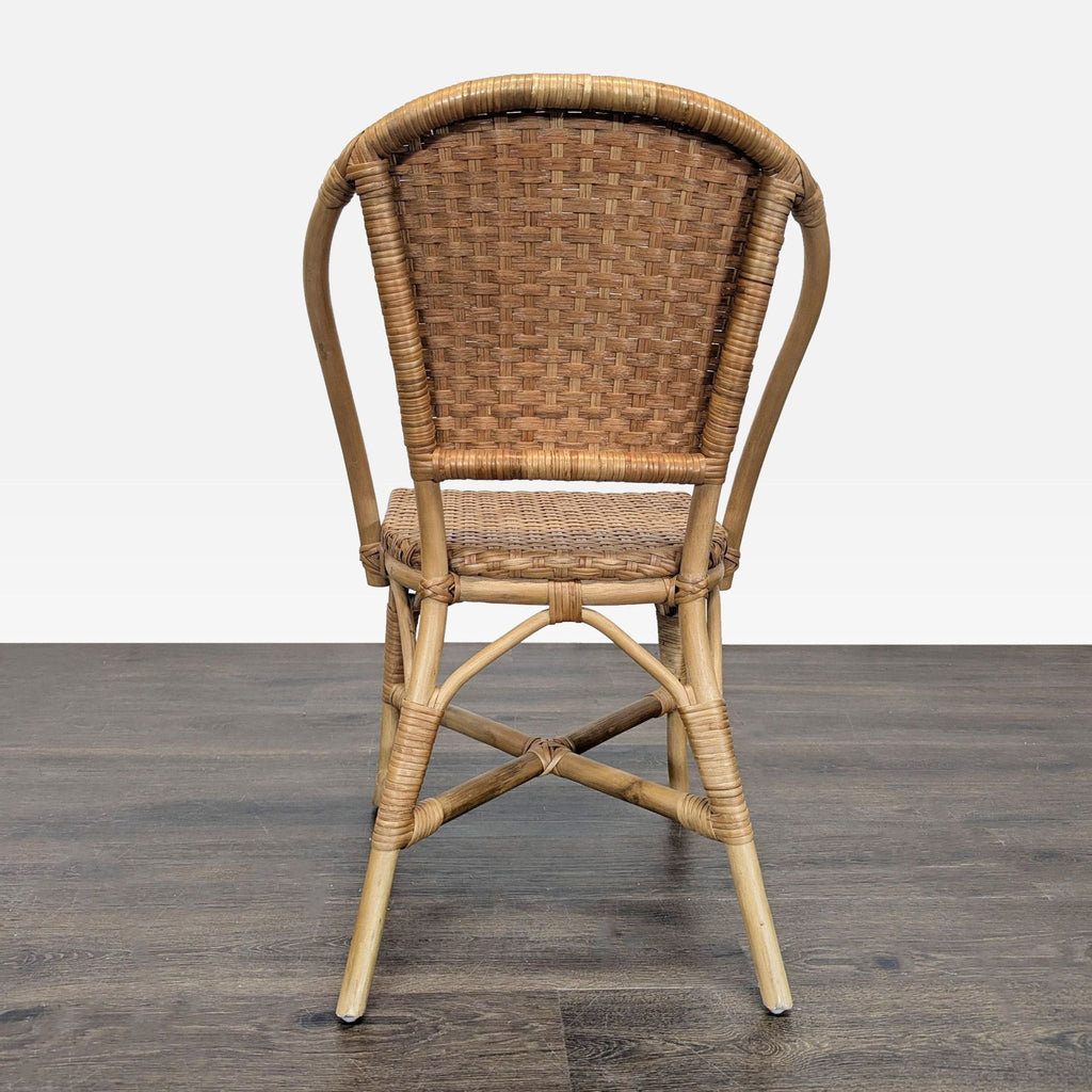 Pair of Pottery Barn Parisian Woven Dining Chairs