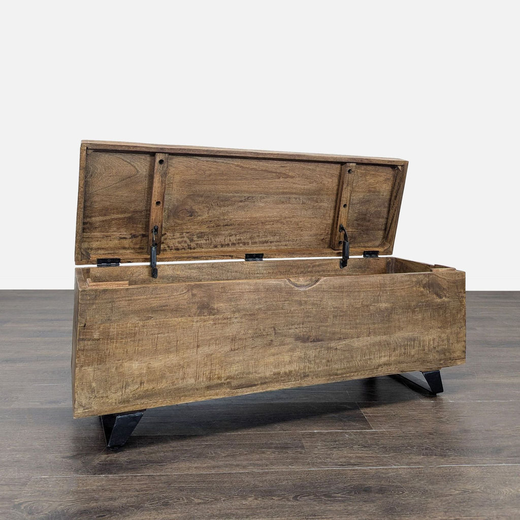 Pimberly Row Mango Wood and Iron Storage Trunk