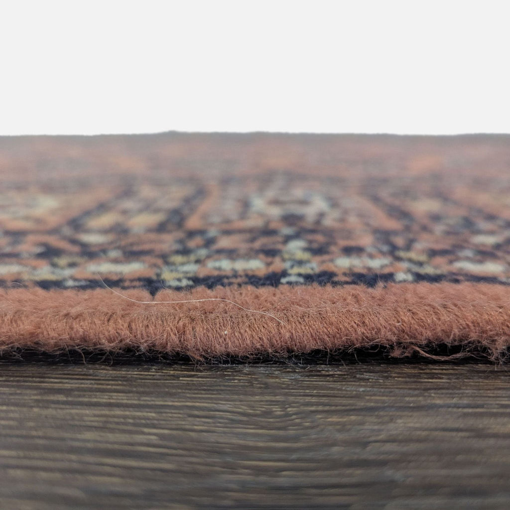 Caspian 4x6 Traditional Pattern Rug with Floral Border, Warm Rust and Black Tones