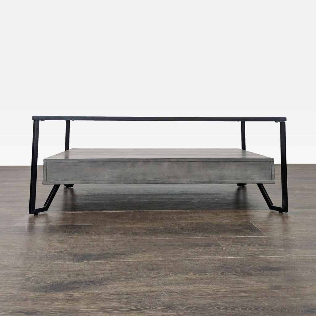 Glass Top Coffee Table with Drawers