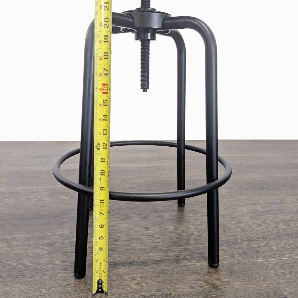 Pair of Metal and Wood Adjustable Stools