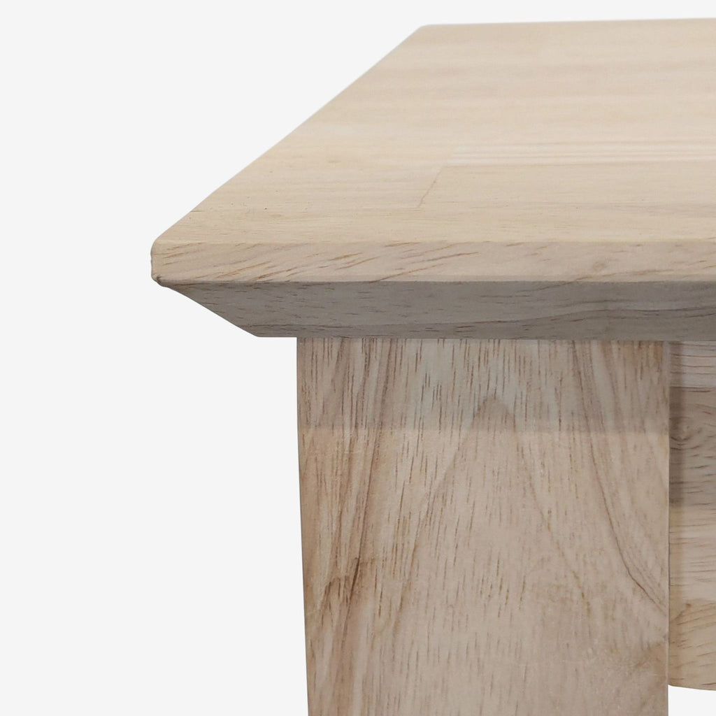 Gracie Oaks Jaier Unfinished Solid Wood Console Table