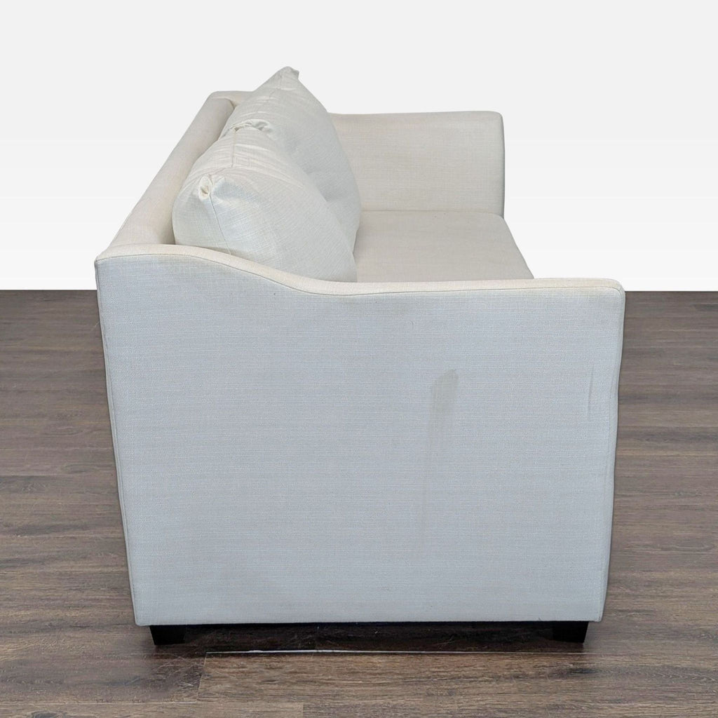 Pottery Barn York Slope Arm Modern Cream Sleeper Sofa with Pull-Out Bed