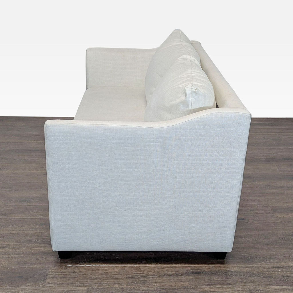 Pottery Barn York Slope Arm Modern Cream Sleeper Sofa with Pull-Out Bed