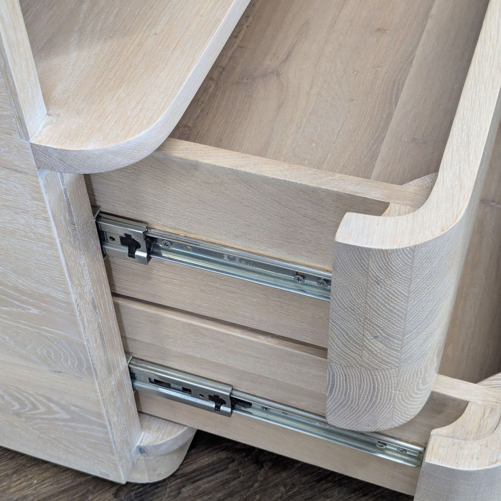 Two Drawer Nightstand with Open Shelf