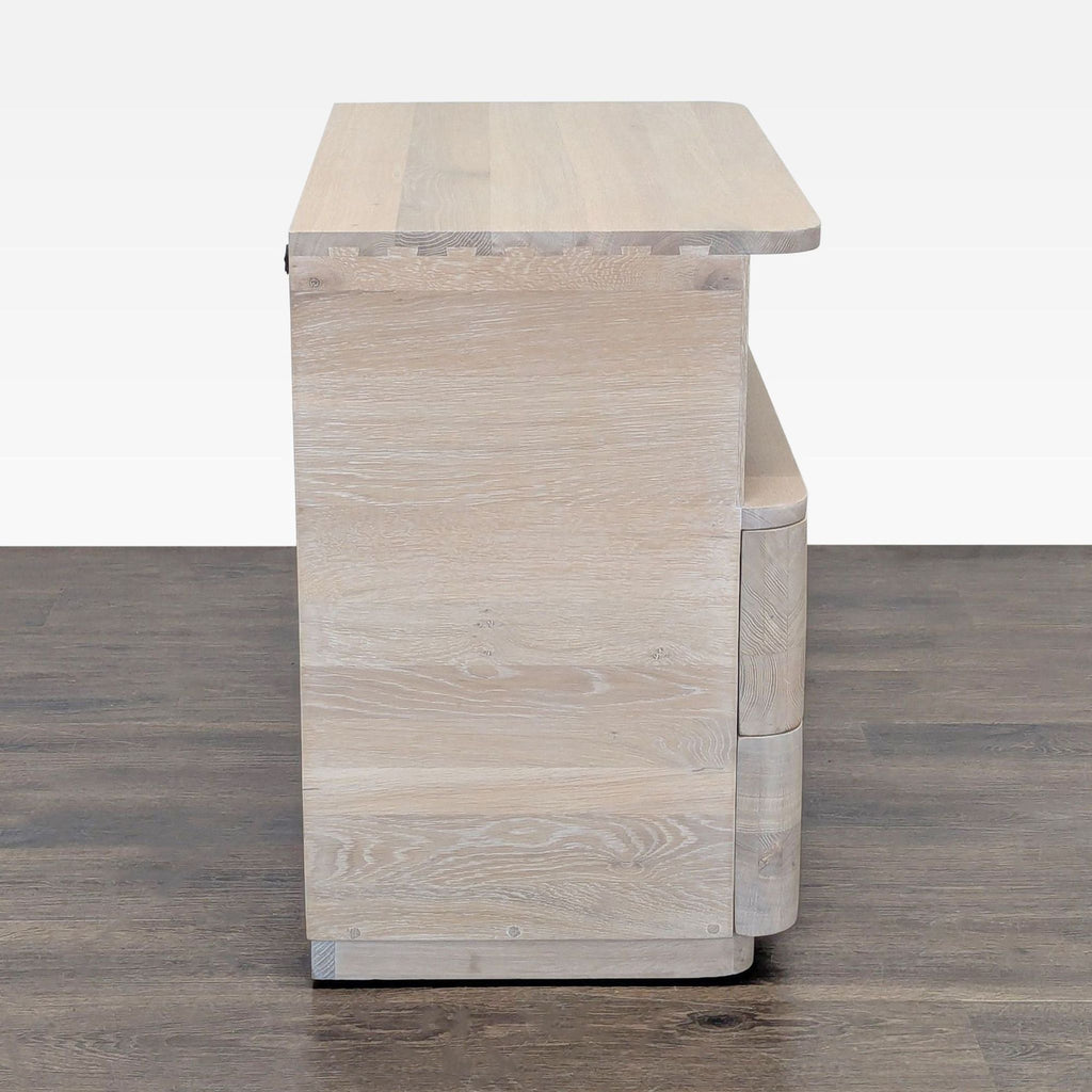Two Drawer Nightstand with Open Shelf
