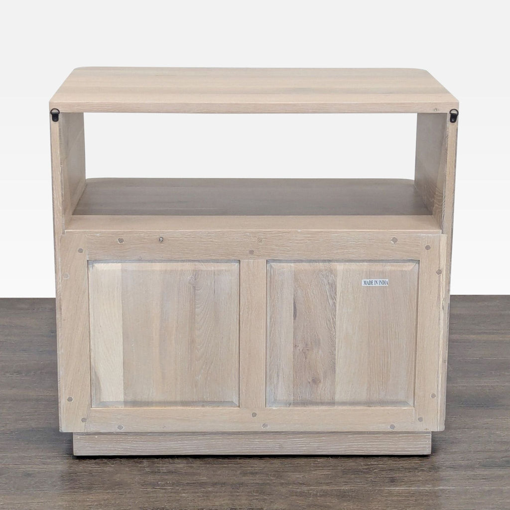 Two Drawer Nightstand with Open Shelf