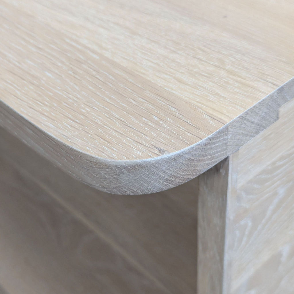 Two Drawer Nightstand with Open Shelf