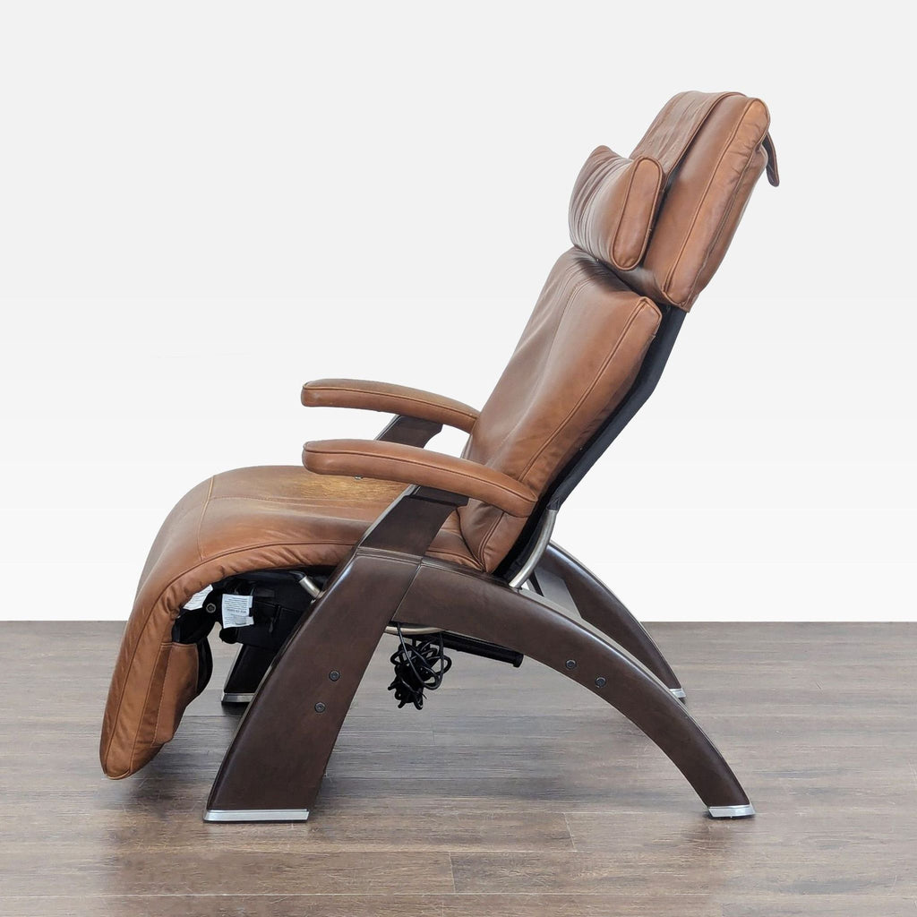 Human Touch PC-510 Brown Leather Electric Zero Gravity Recliner Lounge Chair