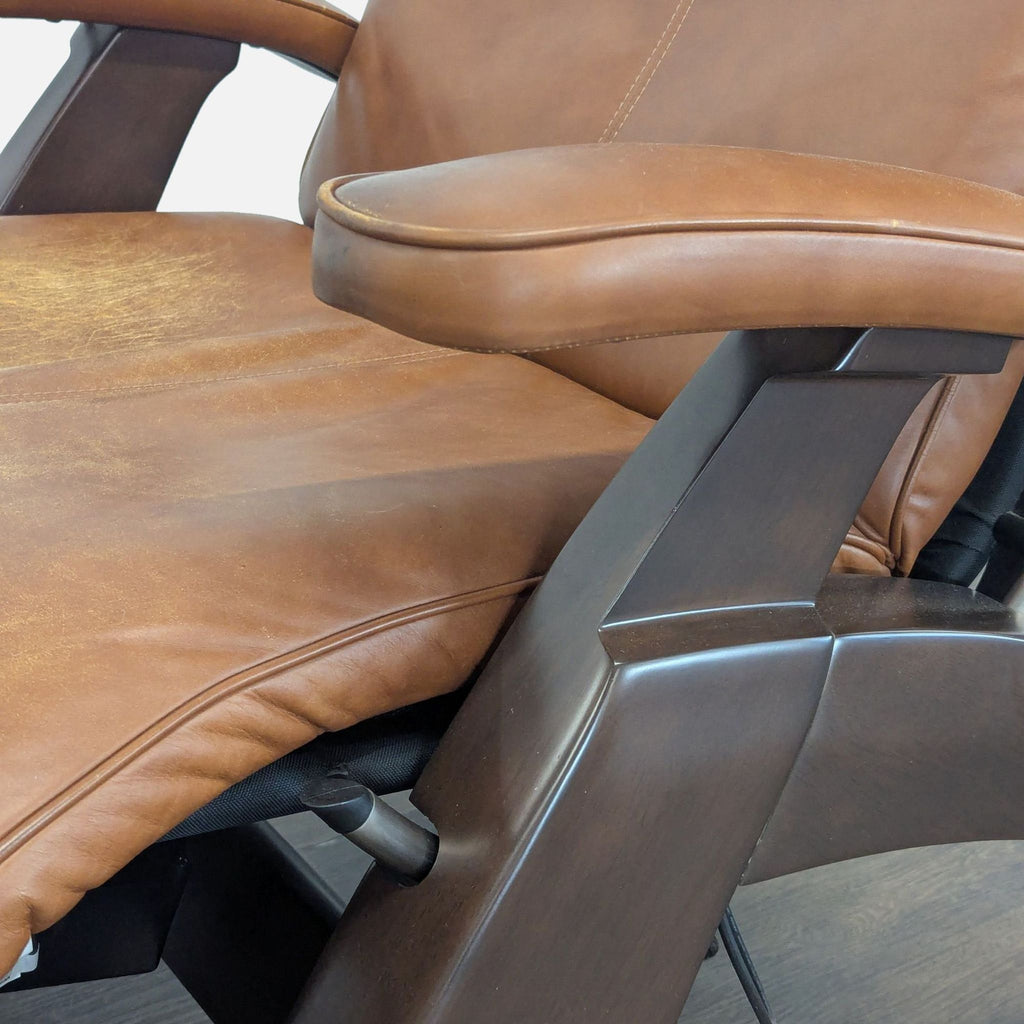 Human Touch PC-510 Brown Leather Electric Zero Gravity Recliner Lounge Chair