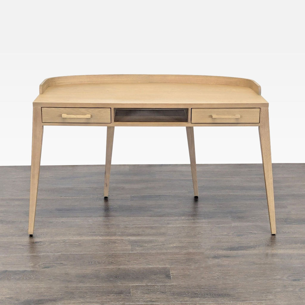 Four Hands Armstrong Modern Light Wood Desk with Two Drawers and Raised Back Edge - Accepted Offer (20.07% discount)
