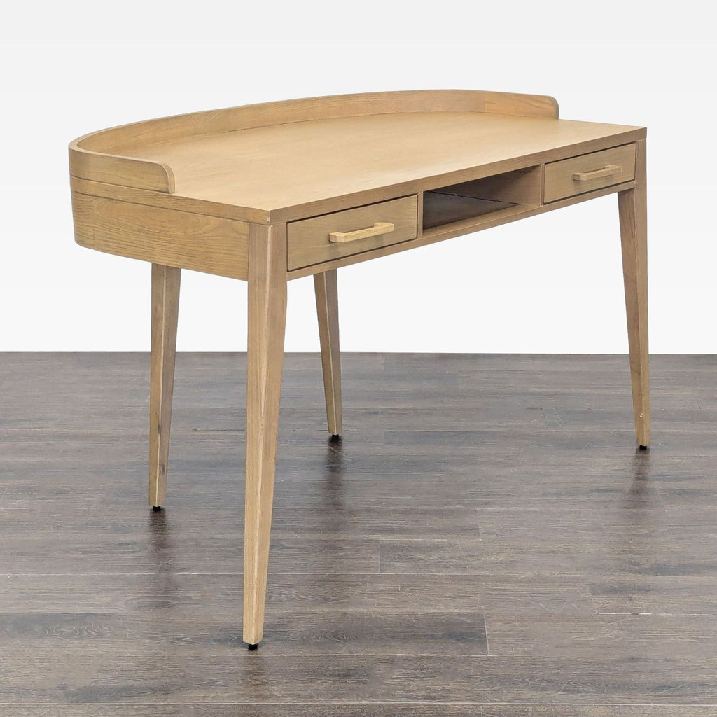 Four Hands Armstrong Modern Light Wood Desk with Two Drawers and Raised Back Edge - Accepted Offer (20.07% discount)