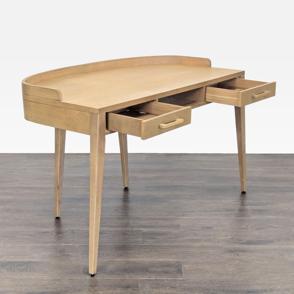 Four Hands Armstrong Modern Light Wood Desk with Two Drawers and Raised Back Edge - Accepted Offer (20.07% discount)