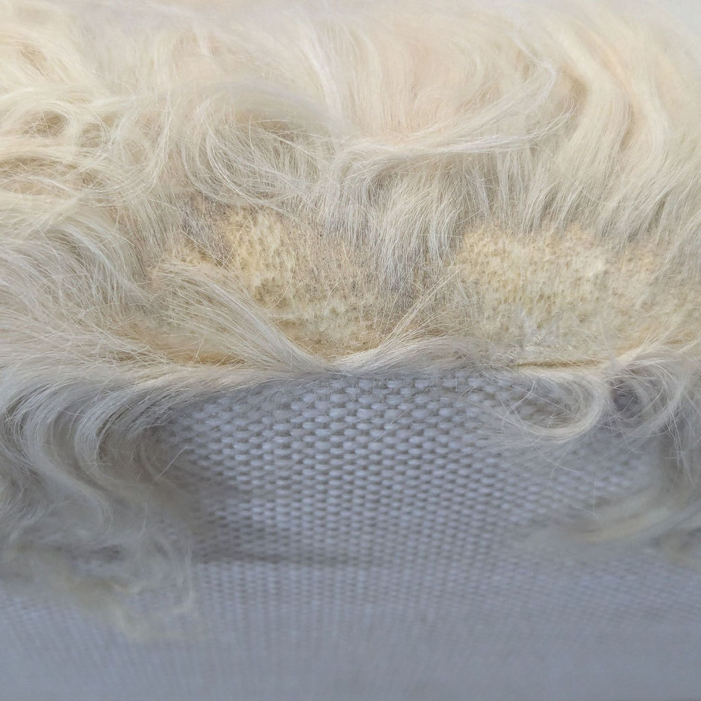 Faux Fur Bench with Back