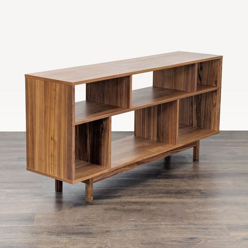 Room & Board Dahl Modern Walnut Bookshelf with Open Storage, 2-Tier