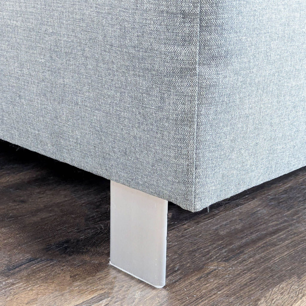 Room and Board Chelsea Modern Gray Sectional Sofa with Ottoman