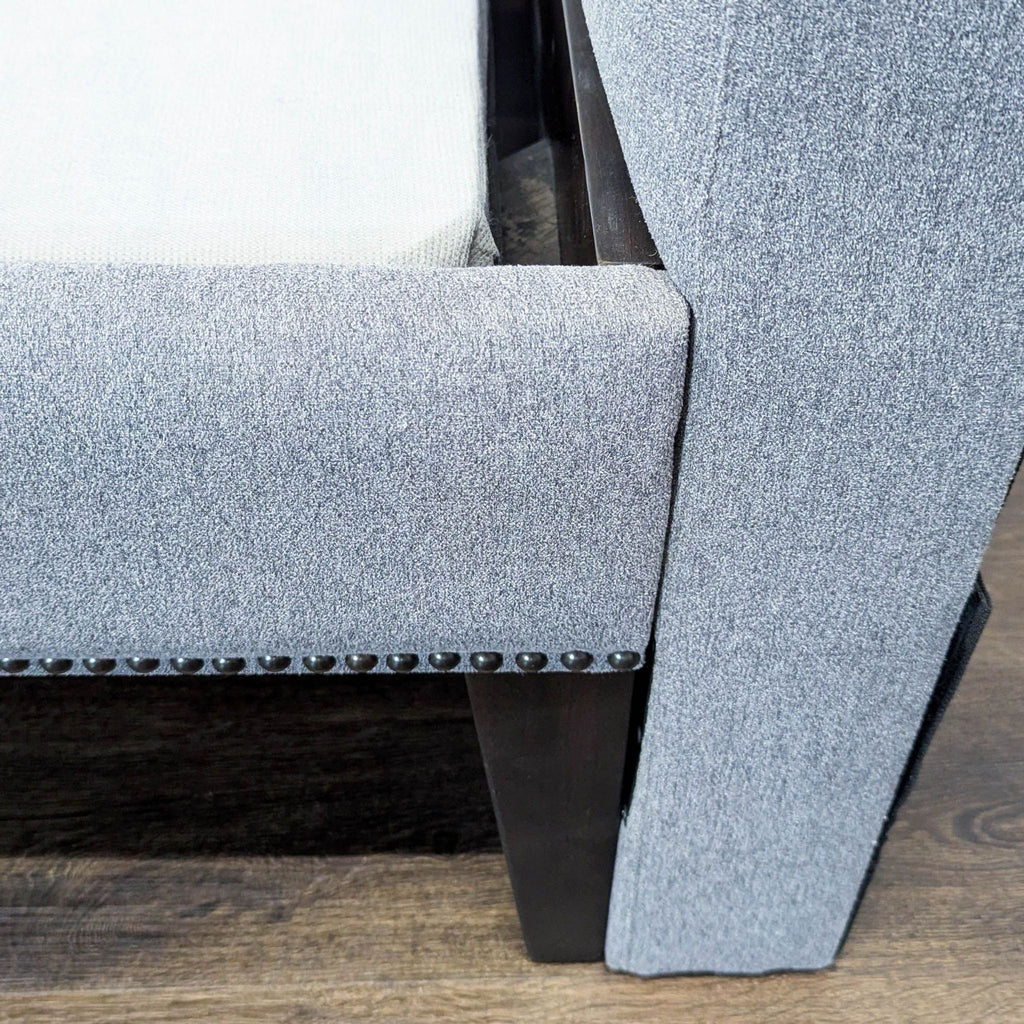 West Elm Modern Upholstered Bed Frame with Tufted Headboard - Queen Size