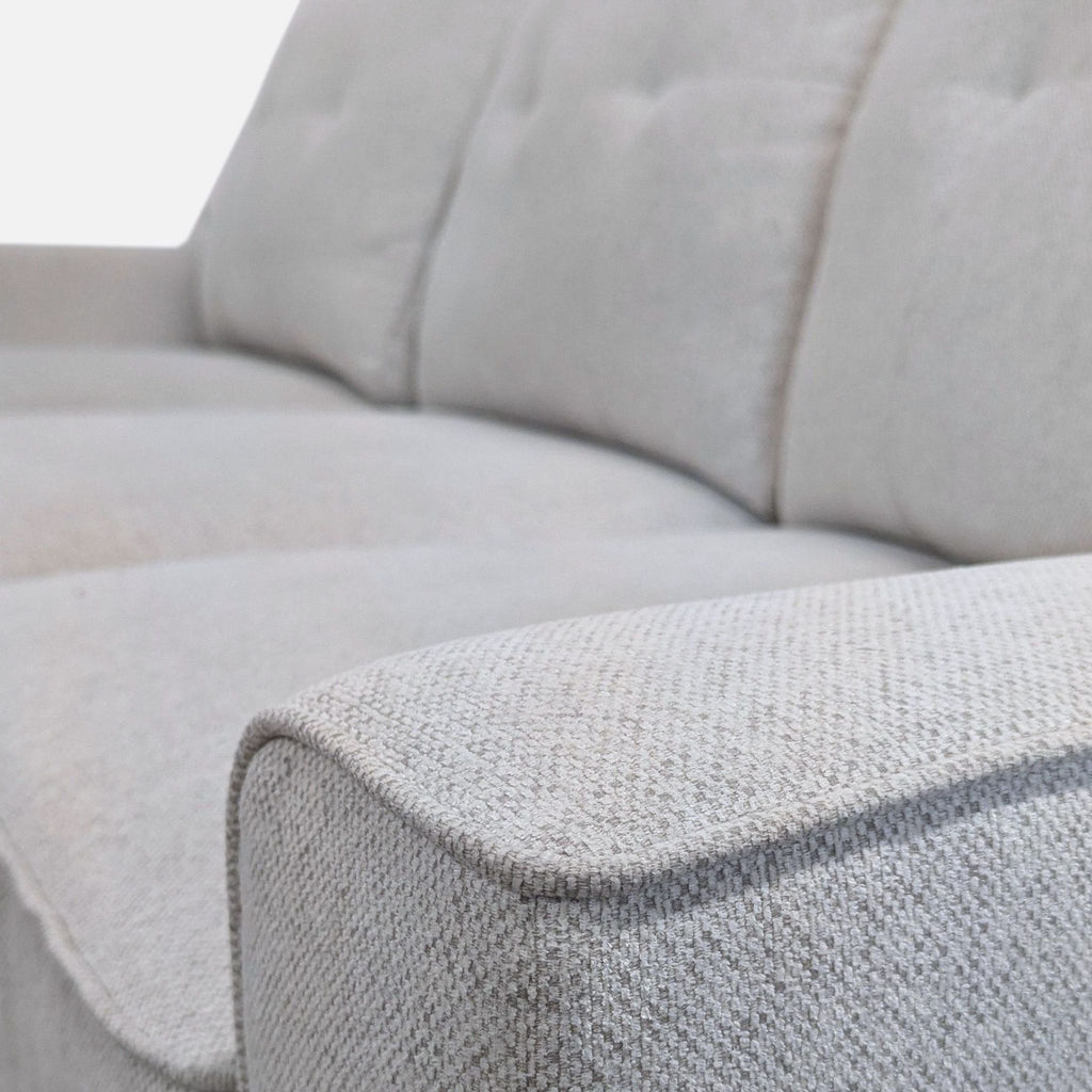 Living Spaces 3-Seat Light Gray Sofa