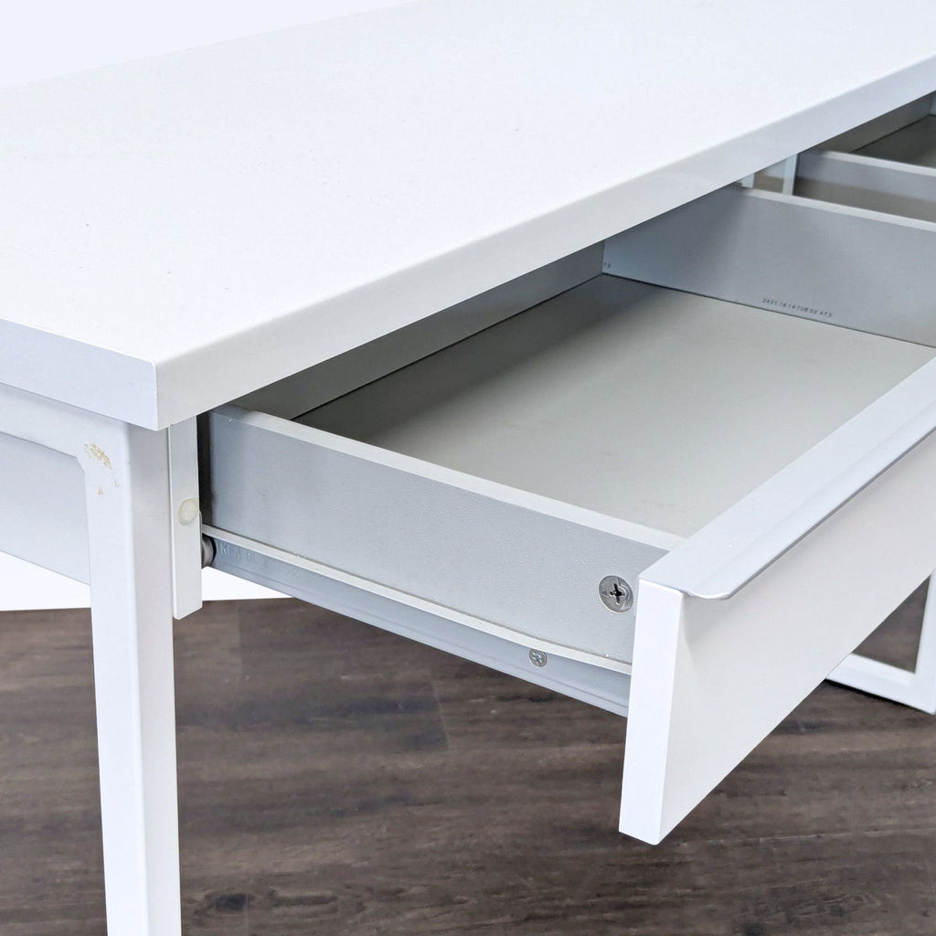 IKEA White Modern Desk with Two Drawers