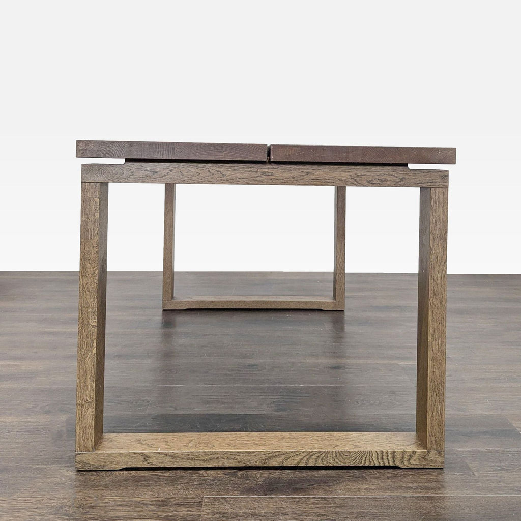 Wood Sled Base Dining Table
