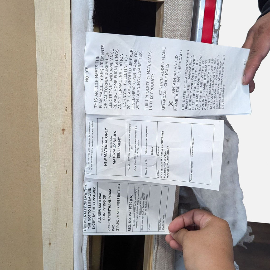 IKEA Finnala Modern Beige L-Shaped Sectional Sofa with Chaise