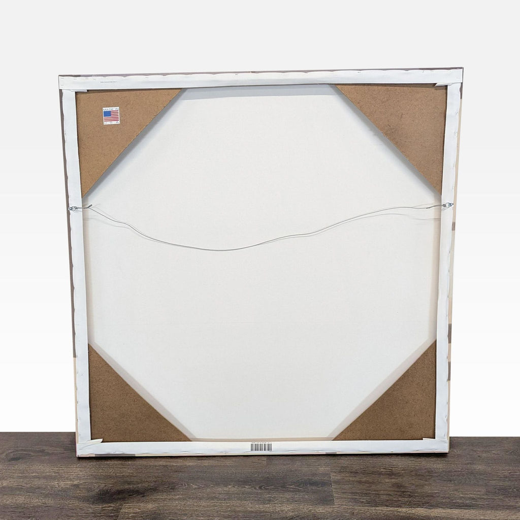 Contemporary art print showing subtle geometric shapes and palm silhouettes, ideal for stylish home or office decor.