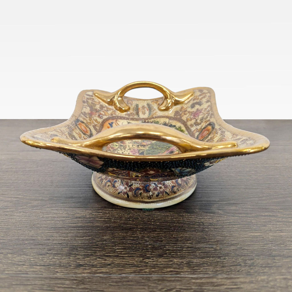 Vintage Japanese Royal Satsuma Footed Dish