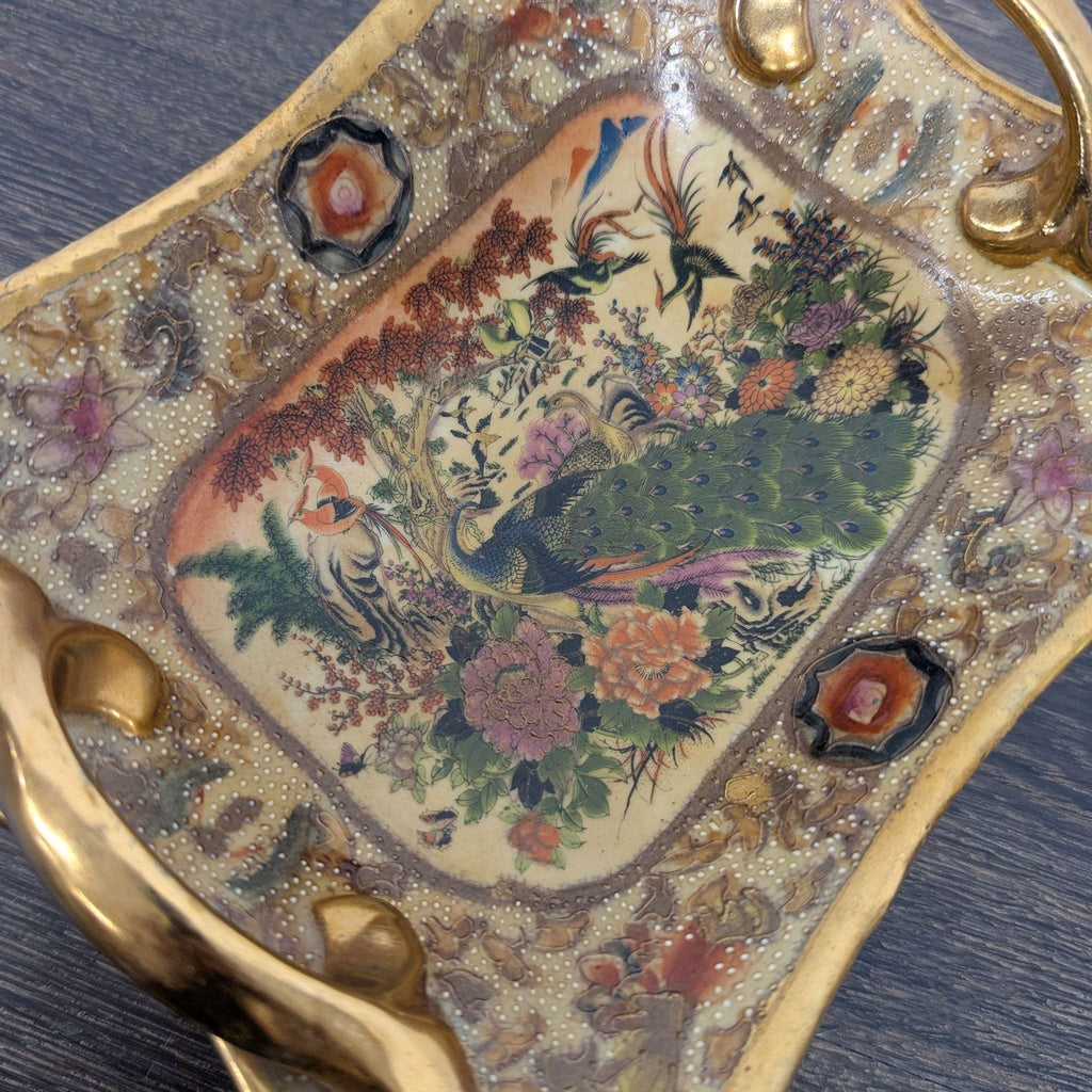 Vintage Japanese Royal Satsuma Footed Dish
