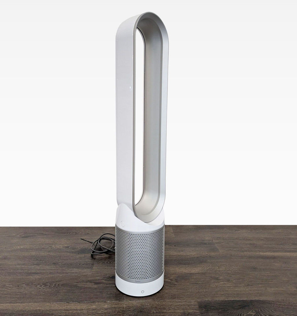 Modern Dyson Pure Cool Link fan purifies air, removes allergens, and circulates air in bedrooms or offices.
