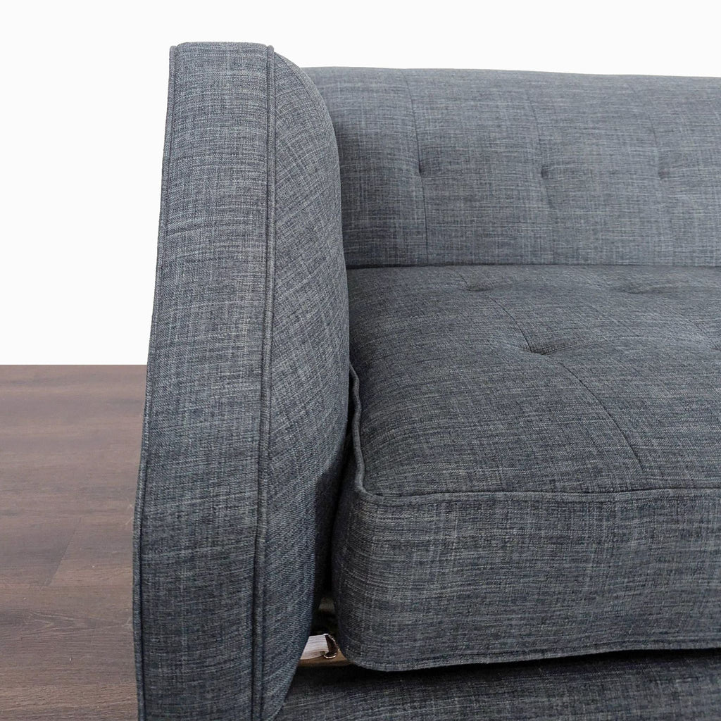 Modern Gray Sleeper Sofa with Pull-Out Bed