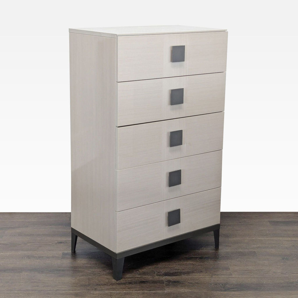 Alf + DaFre Mont Blanc Modern 5-Drawer Dresser in Light Wood Finish