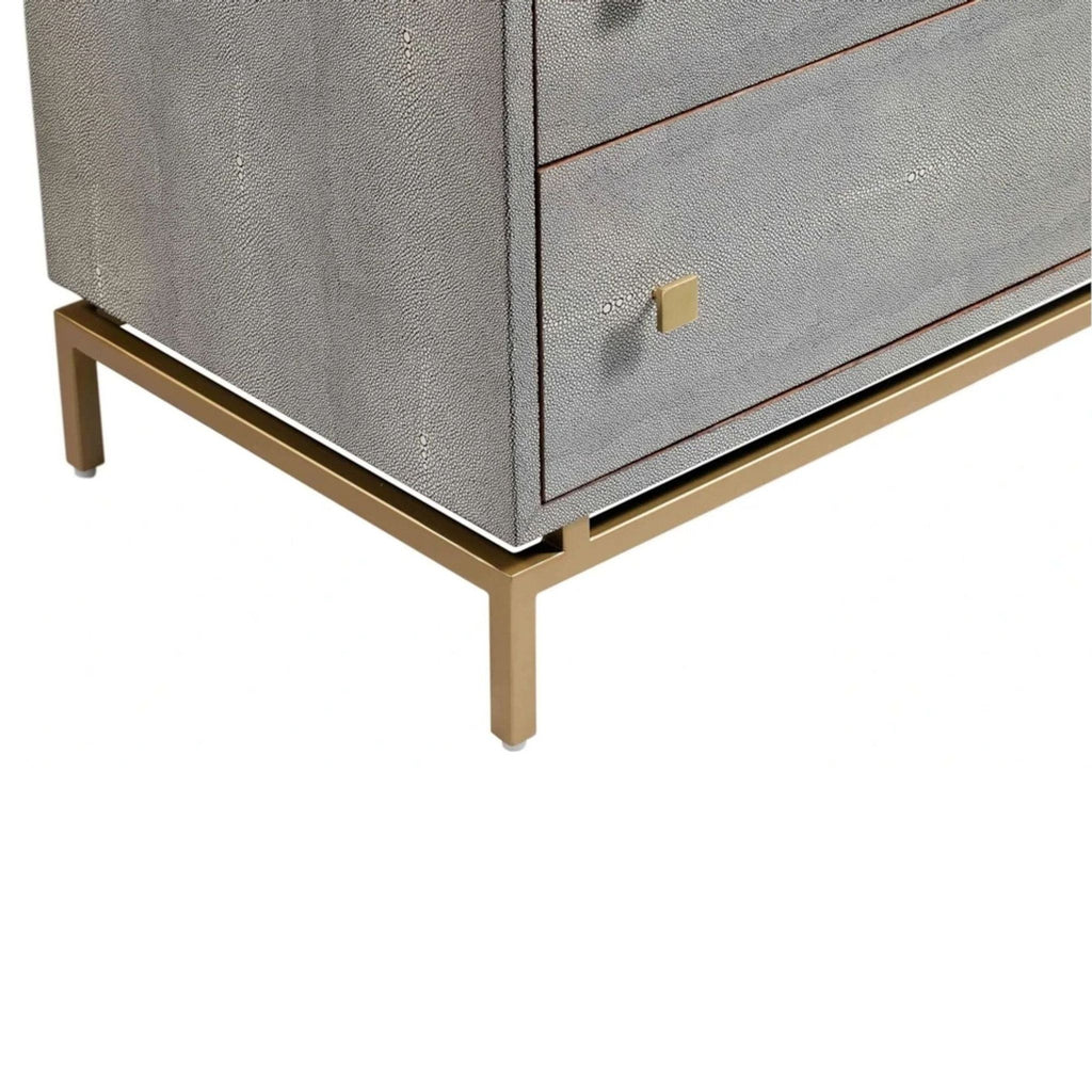 Maren Home Mariana Shagreen Nightstand