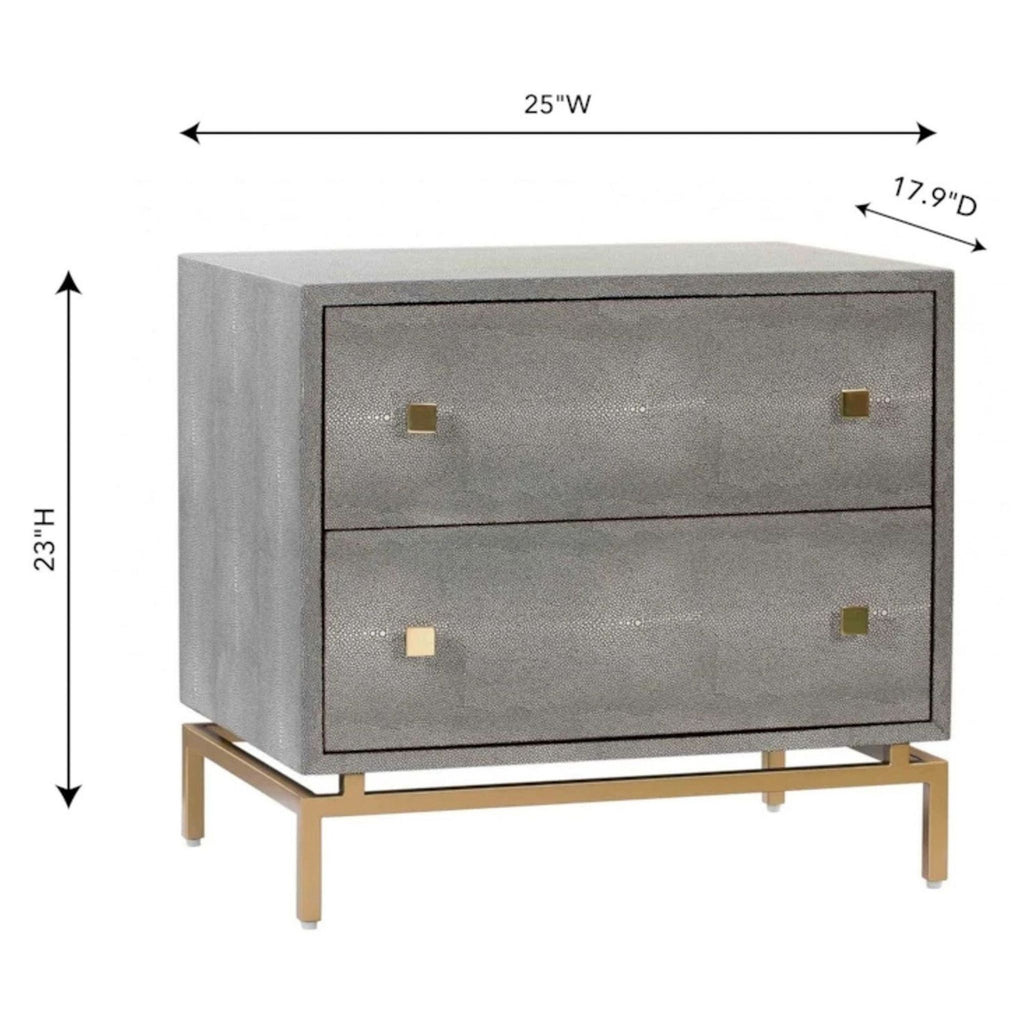 Maren Home Mariana Shagreen Nightstand