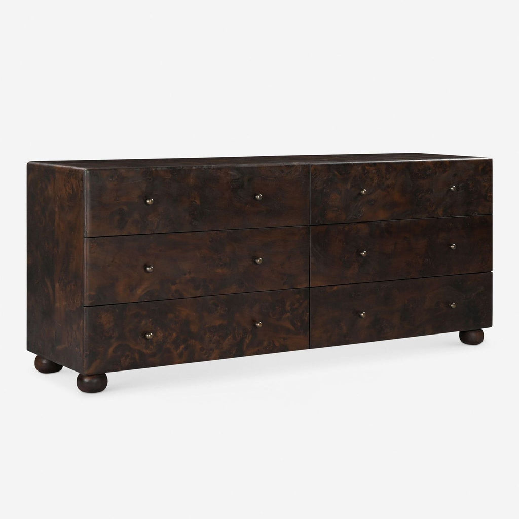 Lulu and Georgia Hobbes Dark Wood 6-Drawer Dresser
