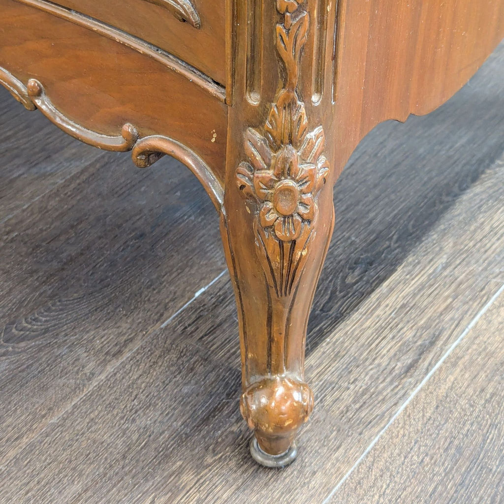 John Stuart Inc. Classic Wooden Dresser with Curved Drawers and Ornate Detailing