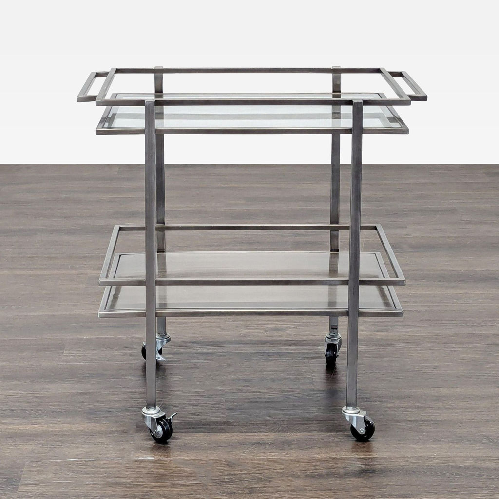 Metal and Glass Bar Cart