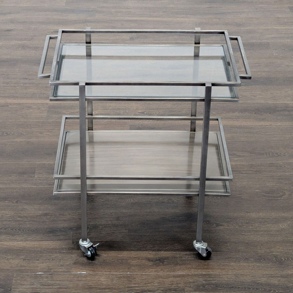 Metal and Glass Bar Cart