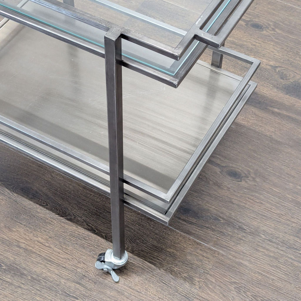 Metal and Glass Bar Cart
