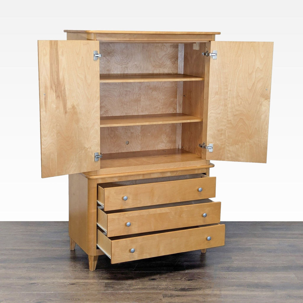 Huppe Three Drawer Hutch & Armoire