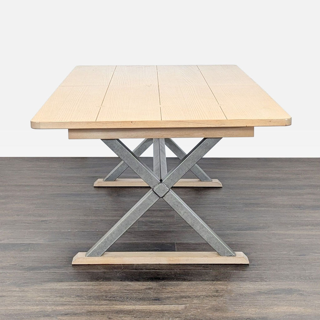 Farmhouse X-Trestle Base Dining Table