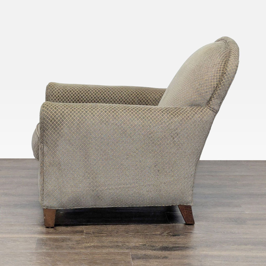 Crate & Barrel Classic Lounge Chair with Patterned Fabric