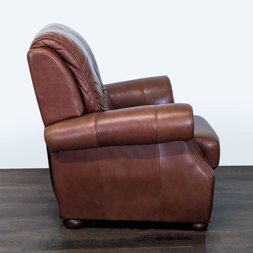 Classic Brown Leather Recliner Lounge Chair with Nailhead Trim - Accepted Offer (13.86% discount)