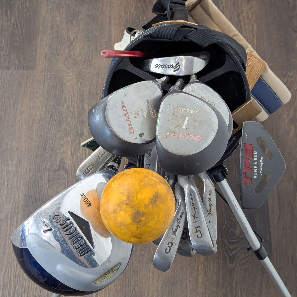 3. Used golf clubs and stand bag with PING and The Olympic Club logos, ideal starter set in Sports Equipment.