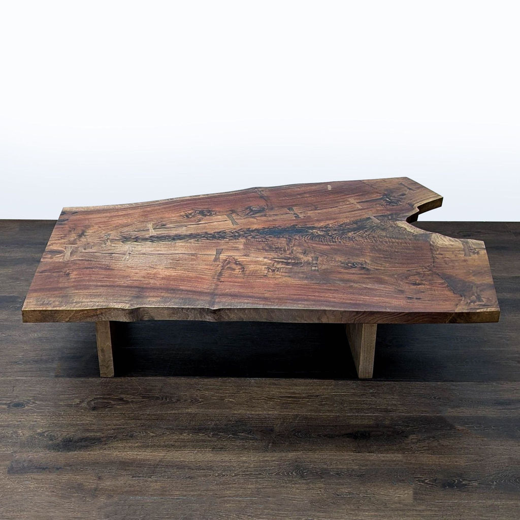 Hudson Furniture Single Walnut Slab Coffee Table