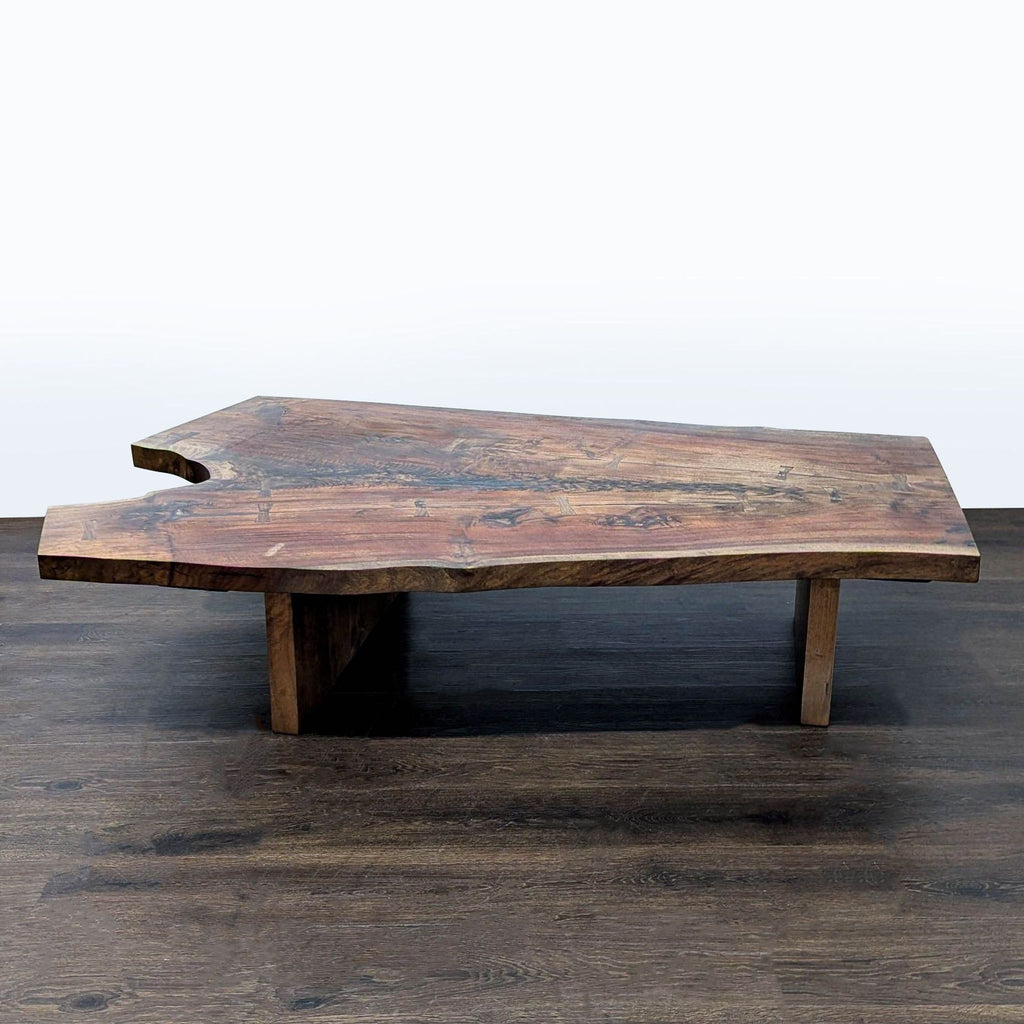 Hudson Furniture Single Walnut Slab Coffee Table