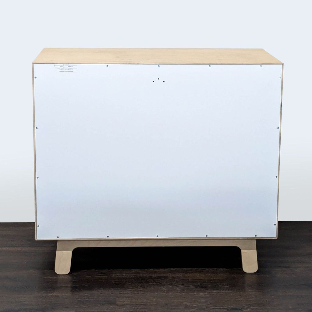 Ouef Merlin Three-Drawer Dresser in Blue and Natural Wood Finish