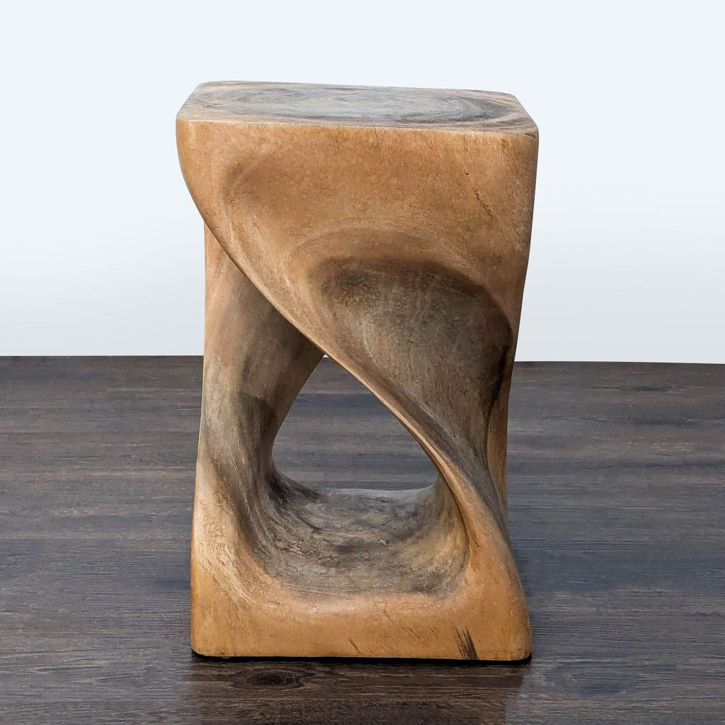 West Elm Wood Twist Accent Table