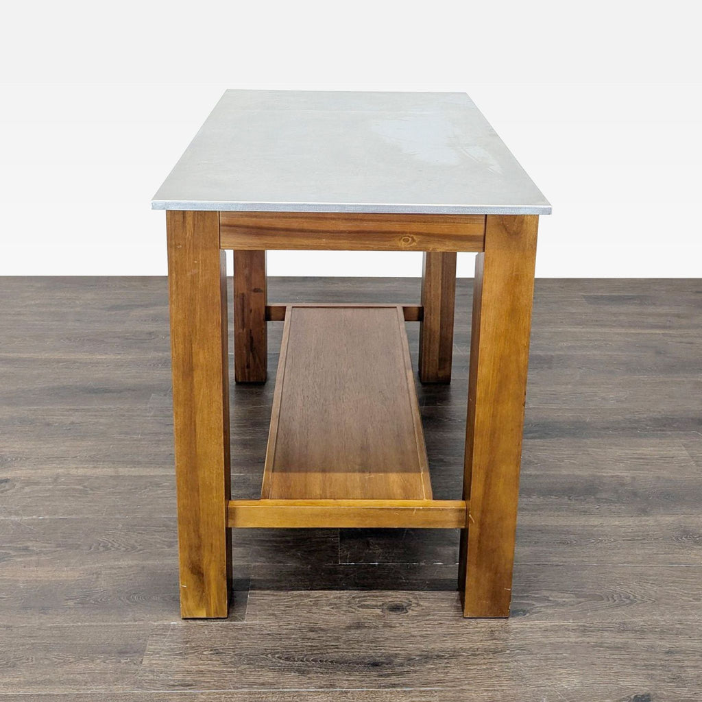 Modern Rustic 3-Piece Dining Set with Table and 2 Bar Stools