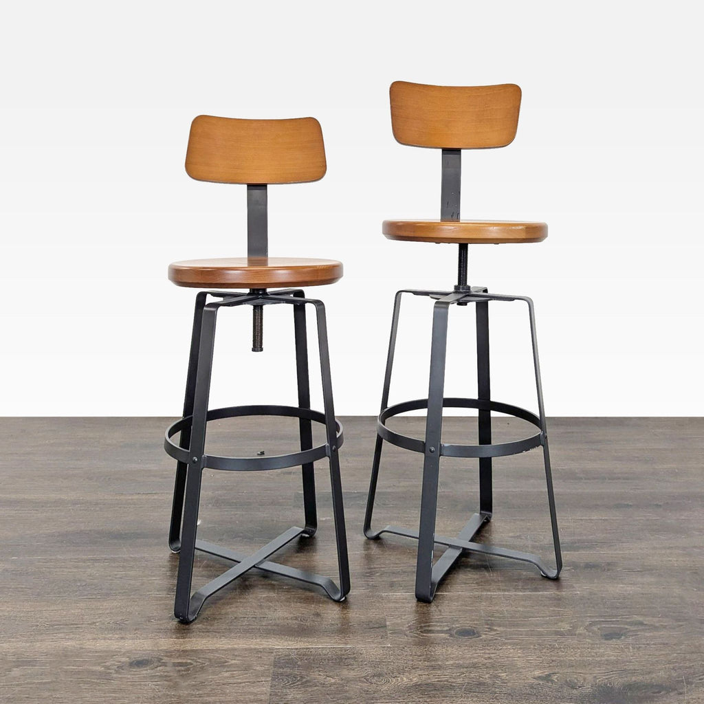 Modern Rustic 3-Piece Dining Set with Table and 2 Bar Stools